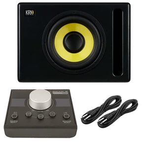 KRK S10.4 10 Powered Studio Subwoofer, Mackie Big Knob Passive, (2) 1/4 Cables Bundle KRK S10.4 10 Powered Studio Subwoofer, Mackie Big Knob Passive, (2) 1/4 Cables Bundle