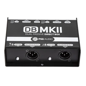 PSG AUDIO DB-MKII Dual Premium Direct Injection Audio Box Passive DI Unit Hum Eliminator w/Input Attenuator to Connect Guitar & Bass,1/4'' Impedance Transf. Connector Balanced & Unbalanced XLR PSG AUDIO DB-MKII Dual Premium Direct Injection Audio Box Passive DI Unit Hum Eliminator w/Input Attenuator to Connect Guitar & Bass,1/4'' Impedance Transf. Connector Balanced & Unbalanced XLR