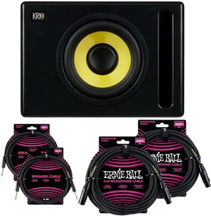 KRK S10.4 10 Powered Studio Subwoofer, (2) ErnieBall XLR Cables, (2) ErnieBall 1/4 Cables Bundle KRK S10.4 10 Powered Studio Subwoofer, (2) ErnieBall XLR Cables, (2) ErnieBall 1/4 Cables Bundle