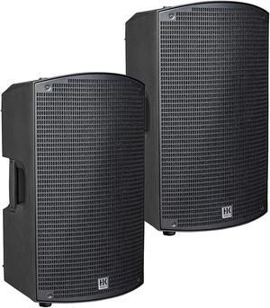 (2) HK Audio Sonar 112 Xi 1200W 12 Powered Speaker Bundle