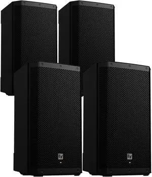 (4) Electro-Voice ZLX-12P-G2 12 1000W Powered Speaker Bundle