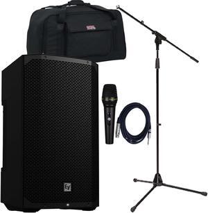 Electro-Voice EVERSE 12 Weatherized Battery-Powered, Gator Tote12, PSG Audio C350, Mic Stand Bundle