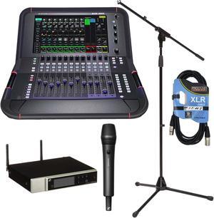 Allen & Heath Avantis Solo 64-channel Digital Mixer with DPACK, Sennheiser EW-D 835-S, XLR Cable, Mic Stand Bundle