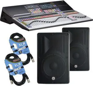 PreSonus StudioLive 64S Series III S 76-Channel Digital Mixing, (2) PSG Cobra 112, (2) XLR Cables Bundle