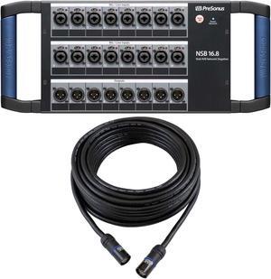 PreSonus NSB 16.8 AVB Networked Stage Box, GLS Ethercon Cable 50FT Bundle