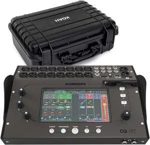 Allen & Heath CQ-18T 18-Channel Digital Mixer, Koah Weatherproof Case (18X14x7) Bundle