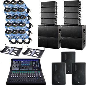 (8) DAS Event 208A Dual 8 Powered Line Array Speaker, (4) DAS EVENT 218A Sub, (3) PSG AUDIO Cobra 112, (2) DAS AX-EV208, PSG AUDIO TQ-22 Digital Mixer, (15) XLR Cables Bundle