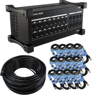Allen & Heath DT168 16-input Dante, GLS Audio 200FT Cable, (12) XLR Cables Bundle