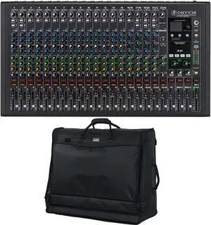 Mackie Onyx24 24-channel Analog Mixer, Gator G-MIXERBAG-2621 Bag Bundle