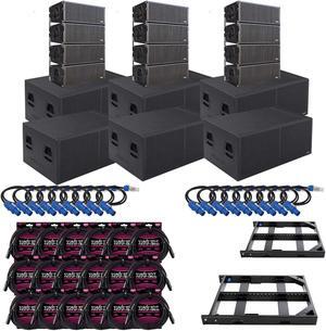 (12)Pro DG GTA 2X10 LA (Powered), (2) Bumper, (6)Pro DG GTA 218 B (Powered), (18) Powercon Cable, (18) ErnieBall XLR Bundle