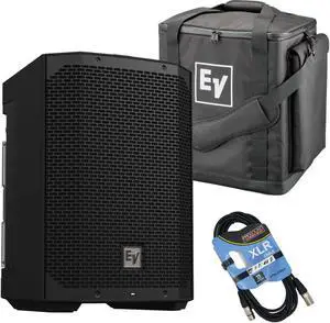 Electro-Voice Everse 8 Battery Speaker, Electro-Voice Padded Tote, XLR Cable Bundle