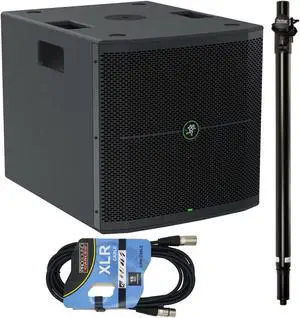 Mackie Thump115S 1400W 15 Sub, Audio Pole, XLR Cable Bundle