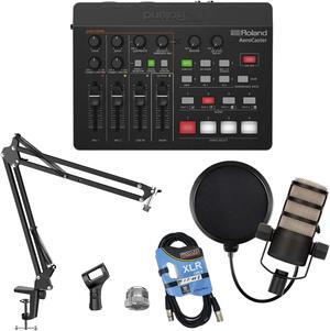 Roland VRC-01 AeroCaster  Rode PodMic, XLR Cable, POP Filter, Boom Arm Bundle