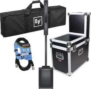 Electro-Voice Evolve 50M Powered Speaker (Top Cover Included), ProX X-EV-EVOLVE50X1W, XLR Cable Bundle