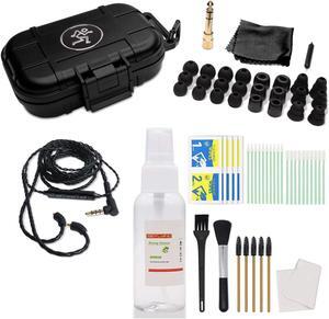 Mackie MP-240 Hybrid In-Ear Headphones, 34PC Cleaning Kit headphones Bundle