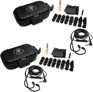 (2) Mackie MP-240 Hybrid In-Ear Headphones Bundle