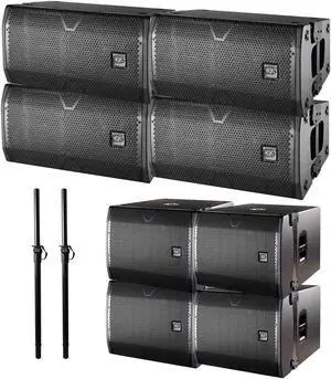 (4) Das Vantec 20A, (4) Vantec 118A, (2) On Stage Pole Bundle