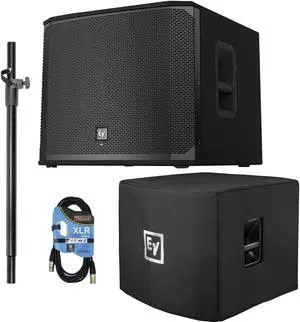 Electro-Voice EKX-15SP 15 Sub, EKX-15S-Cover, XLR Cable, Speaker Pole Bundle