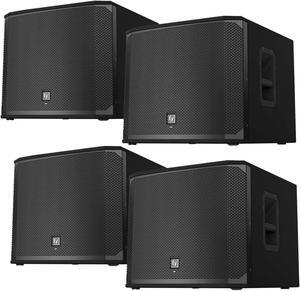 (4) Electro-Voice EKX-15SP 15 Powered Subwoofer Bundle
