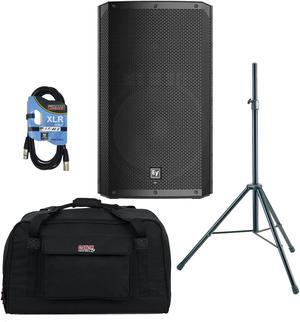 Electro-Voice ELX200-15P, Gator Tote12, Speaker Stand, XLR Cable Bundle