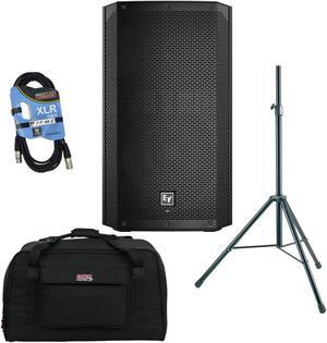 Electro-Voice ELX200-12P, Gator Tote12, Speaker Stand, XLR Cable Bundle