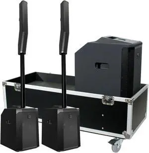 Electro-Voice EVOLVE 50 Pair Active Column Array Speaker with Subwoofer + ATA Style Flight/Road Case