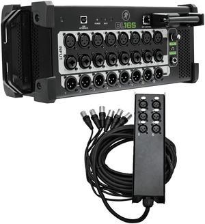 Mackie DL16S 16-Channel Wireless Digital Live Sound Mixer with Built-In Wi-Fi + Seismic Audio SACB-6×25 6-Channel Low Profile XLR Send Sub Snake Cable