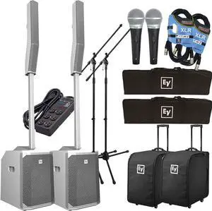 Electro-Voice Evolve 50 Column Speaker System White Complete Audio Bundle