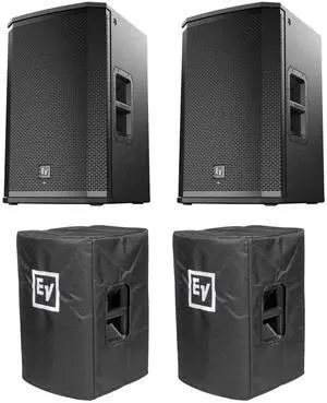(2) Electro-Voice ETX-15P 15 Powered Speakers Bundle