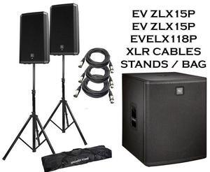 Electro-Voice ZLX-12P 12 Powered Speaker & Subwoofer Package
