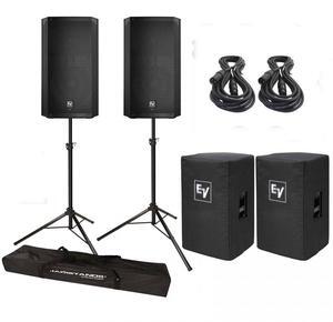 Electro-Voice ELX200-12P 12 2-Way Powered Speaker Covers and Stand Package