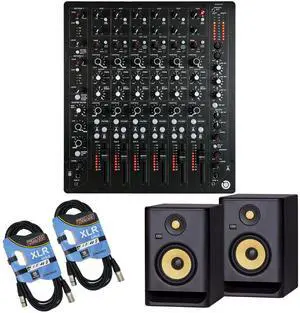 PLAYdifferently MODEL 1 DJ Mixer, (2) KRK RP5G4 Monitors, (2) XLR Cables Bundle