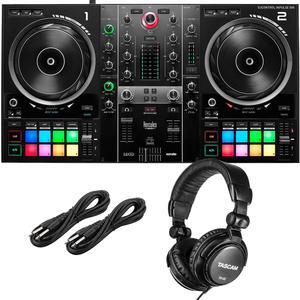 Hercules DJControl Inpulse 500 2-channel DJ Controller, Tascam TH02, (2) 1/4 Cables Bundle