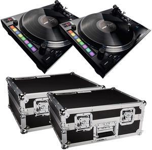(2) Reloop RP-8000 MK2, (2) Odyssey FR1200E Flight Cases Bundle