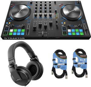 Native Instruments TRAKTOR KONTROL S3 + Pioneer DJ HDJ-X5 Over-Ear DJ Headphones (Black) and Cables.