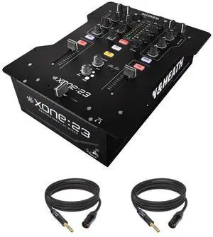 Allen & Heath XONE:23  2+2 Channel DJ Mixer + Mogami Cables