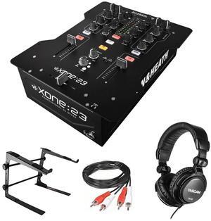 Allen & Heath XONE:23  2+2 Channel DJ Mixer + Tascam TH-02 Studio Headphones (Black) Package