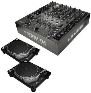 Allen & Heath XONE:92S Professional Six-Channel Club Install DJ Mixer + (2) Pioneer DJ PLX-1000 Professional Turntable