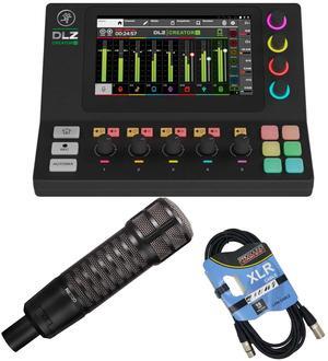 Mackie DLZ Creator XS Compact Digital Mixer, Electro-Voice RE320, XLR Cable Bundle