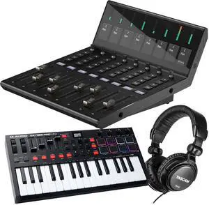 Icon Pro Audio V1-X DAW Control Expander for V1-M, M-Audio Oxygen Pro Mini, Tascam TH02 Bundle