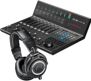 Icon Pro Audio V1-M DAW Control Surface, Audio Technica ATH-M50X Bundle