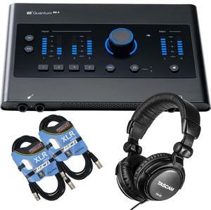 PreSonus Quantum ES 4 USB-C Audio Interface, Tascam TH02, (2) XLR Cables Bundle