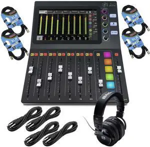 Mackie DLZ Creator 12-channel Digital Mixer, Presonus HD9, (4) XLR Cables, (4) 1/4 Cables Bundle
