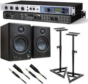 RME Fireface UFX III Audio Interface, (2) Presonus Eris4.5 Monitors, Monitor Stands, (2) XLR to /1/4 Bundle