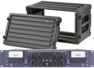 Manley Stereo Variable MU Limiter Compressor Mastering Version, SKB 6U Roto Shallow Rack Bundle