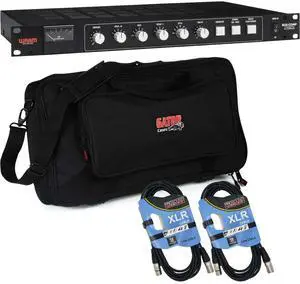 Warm Audio BUS-COMP 2-Channel VCA Bus Compressor, Gator GK2110 Bag, (2) XLR Cable Bundle