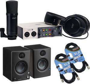 Universal Audio Volt 2 Studio Pack, Presonus Eris3.5, (2) XLR Cables Bundle