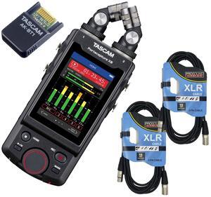 TASCAM Portacapture X8 Multi-recorder, AK-BT1 Bluetooth Adapter, (2) XLR Cables Bundle