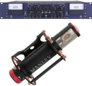 Manley Variable Mu Stereo Compressor Limiter, Manley Reference Cardioid Tube Condenser Microphone Bundle