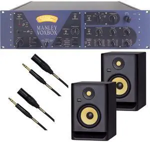 Manley VOXBOX Tube Channel Strip, (2) KRK RP7G4 Studio Monitor, (2) Mogami XLR to 1/4 Bundle